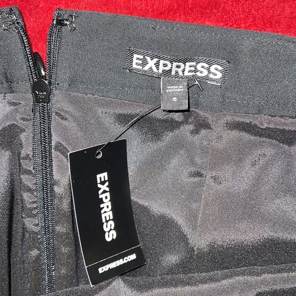 Express black peplum midi skirt Sz  8 - Picture 7 of 12